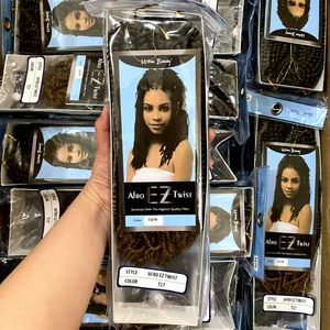 Nieuwste En Heetste Groothandel Afro Twist Vlechten Haar Lente Verdraait Hair Extensions Pre-Gekruld Voor Korte <span class=keywords><strong>Kinky</strong></span> Twist Vlechten - Product Image 1