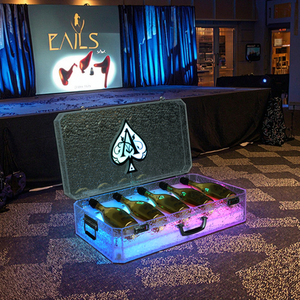 Hiện đại xách tay LED hiển thị ánh sáng trường hợp cho rượu rượu vang & cho rượu sâm banh chủ sở hữu chai cho các bên cung cấp & thuyết trình - Product Image 3