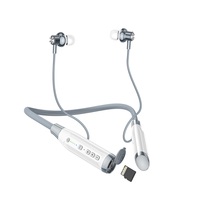 Écouteurs sans fil Rambotech Gym Neckband avec chipset JL, étanches IPX4, Bluetooth V5.4, pour le sport, autonomie de 100 heures, carte TF A12