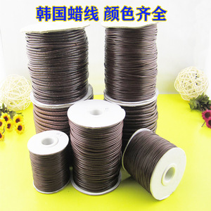 Factory direct sales of eco-friendly DIY leather <b>rope</b> necklace cord <b>bracelet</b> multi-color hand-woven waxed <b>rope</b> thread Korean - Product Image 4