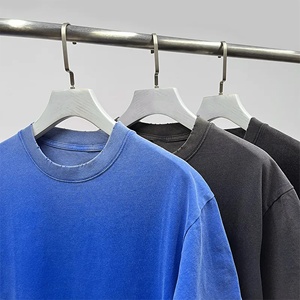 Lavado Dtg algodón de gran tamaño pesado fabricante a granel serigrafiado personalizado en blanco Vintage camiseta desgastada camisetas para hombres - Product Image 3