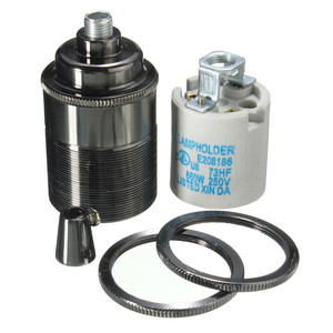 Tonghua Vintage Hanglamp Messing Decoratieve Lamphouder Twee Ringen LED Edison <span class=keywords><strong>Lamp</strong></span> Socket E26 E27 Keramische Kern - Product Image 3
