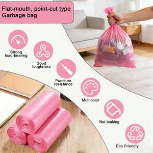 Sacs poubelles jetables Huamaohengchun en PE avec soufflets latéraux, 22 pièces, non parfumés, noirs, pour salle de bain, cuisine, chambre, salon - Product Image 6