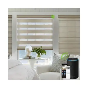 Bedroom Blackout Window Blinds Remote Electric Motorized Zebra Blind Curtains Shade Persianas