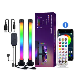 2er Pack Smart Fernbedienung LED-Licht RGB-Licht leisten Gaming Lights Bar mit Szenen modi und Musik modi