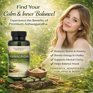 แคปซูลอัชวากันธา 100% จากธรรมชาติ ยี่ห้อสินค้าส่วนตัว ขนาด <span class=keywords><strong>450</strong></span> มก. อาหารเสริมสมุนไพรวีแกน ช่วยลดความเครียดและบรรเทาอาการ - Product Image 4