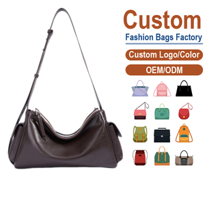 Bolso de Hombro Casual de Gran Capacidad, Cuero Curtido Vegetal, Color Marrón Oscuro, Estilo Retro Premium, Personalización OEM - Product Image 1