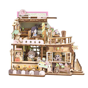 ตงมู่ฉวี่ ร้านหนังสือจิ๋วสไตล์ใหม่ ร้านหนังสือรูปนกฮูก ใช้เป็นของขวัญ ตัวต่อไม้ 3 มิติ DIY ของเล่น 101-500 ชิ้น - Product Image 6