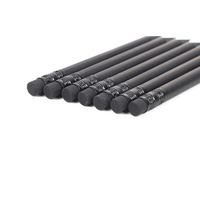 Crayons de golf courts pré-affûtés de 10 cm, crayons en bois noir HB avec gomme, mini crayons de poche, crayons promotionnels personnalisés