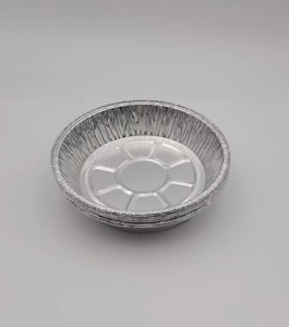 Emballage alimentaire Plats en feuille <span class=keywords><strong>d</strong></span>'étain Poêle à griller jetable Conteneur en papier <span class=keywords><strong>d</strong></span>'aluminium Plateau de restauration avec couvercle en plastique - Product Image 5
