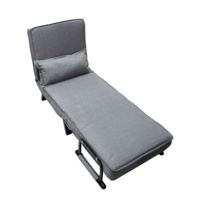 Modernes Konvertierbares Klappbares Einzelsofa-Bett Verstellbarer Schlafsessel Stoff-Relaxsessel Hochwertiger Sessel für Schlafzimmer Schule Kleiner Raum