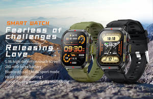 Nouveautés 2023 Montre connectée <span class=keywords><strong>T21</strong></span> BT Call avec écran 1,96 pouces 360*360, étanche pour le sport en extérieur, pour hommes - Product Image 2
