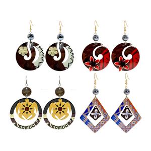 ハワイアンイヤリングジュエリーウミガメと花ボヘミアンサモアイヤリング女性用女の子ギフト - Product Image 6