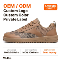 Vente en gros de baskets décontractées pour hommes avec logo personnalisé, marque privée, dessus en cuir et mesh, semelle en caoutchouc MD, lacets, taille 39-48, OEM ODM Factory