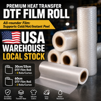 Film de transfert DTF Premium en rouleau, 13 pouces * 328 pieds, simple ou double face, facile à décoller, pour sortie DTF L1800 I3200 XP600 - Vente chaude