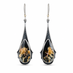 Orecchini a forma di fiore con texture colorata, gioielli retrò da donna, idee regalo - Product Image 1