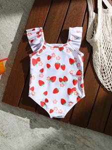 <span class=keywords><strong>Maillot</strong></span> <span class=keywords><strong>de</strong></span> <span class=keywords><strong>bain</strong></span> une pièce pour fille à imprimé fraises, avec manches volantes et dos nu, <span class=keywords><strong>maillot</strong></span> <span class=keywords><strong>de</strong></span> <span class=keywords><strong>bain</strong></span> mignon, <span class=keywords><strong>maillot</strong></span> <span class=keywords><strong>de</strong></span> <span class=keywords><strong>bain</strong></span> pour les vacances d'été à la plage - Product Image 3