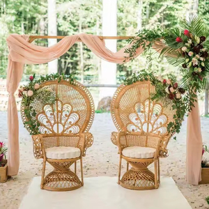 Chaises de mariage en rotin pour extérieur, ferme, jardin, <span class=keywords><strong>location</strong></span> pour cérémonies, événements de cocktail, appartements, villas, parcs, utilisation commerciale toutes saisons - Product Image 3