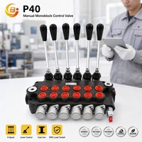 Válvula de Control Direccional Monobloque Manual de 6 Vías Junbao Serie P40 OEM al por Mayor, Personalizada para Maquinaria Agrícola