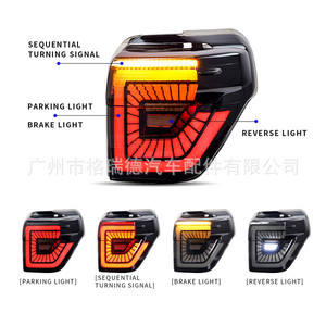 Las luces traseras Greed son compatibles con las luces traseras LED Superb 4Runner con luces de freno secuenciales en negro/rojo oscuro y luz de estacionamiento. - Product Image 5