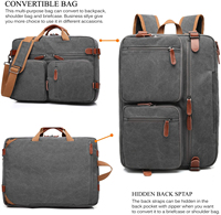 Sacoche étanche et extensible antivol en nylon Oxford pour ordinateur portable mallette d'affaires pour hommes et femmes voyage épaule 24L
