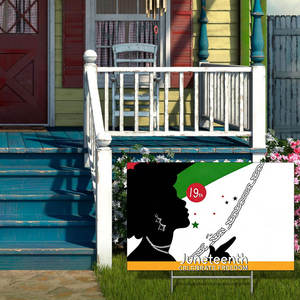 ホットセール ジューンティーンスデコレーション ヤードサイン H型支柱付き 歴史月間 自由の日 ギフト 屋外用 - Product Image 4