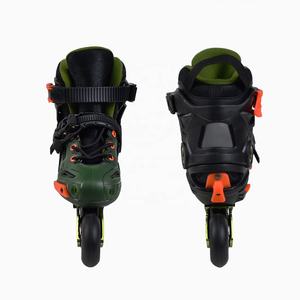 키즈 인라인 patines 스케이트 신발 조정 가능한 크기 깜박이는 롤러 스케이트 신발 소녀 소년 4 바퀴 인라인 슬라롬 스케이트 - Product Image 6