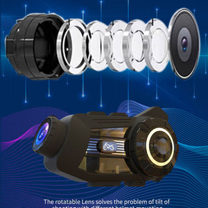 Auriculares Bluetooth para Casco de Motocicleta 2K de la Mejor Calidad <span class=keywords><strong>con</strong></span> Intercomunicador de 500-1000m y Grabación de Video HD 2K - Product Image 5