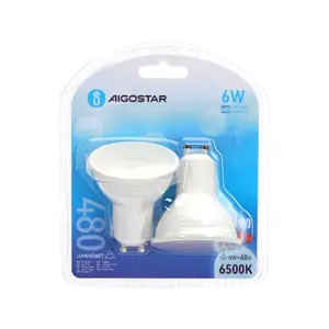 Foco LED GU10 6W (2 unidades) - Iluminación eficiente, larga duración, perfecto para lámparas y decoración del hogar. - Product Image 2