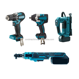 MKT Tools 18V Set 4-delige borstelloze accugereedschapset 1000Nm slagmoersleutel boormachine luchtpomp ratelset - Product Image 1