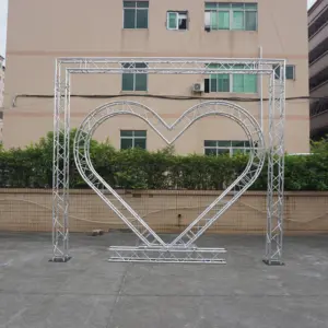 Braguero de iluminación de aluminio, marco de caja cuadrada, braguero de corazón