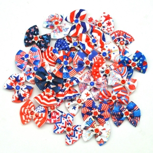 อุปกรณ์ตกแต่งขนสัตว์เลี้ยง<span class=keywords><strong>ส</strong></span>ีแดง ขาว น้ำเงิน <span class=keywords><strong>ส</strong></span>ำหรับวันประกาศอิ<span class=keywords><strong>ส</strong></span>รภาพ ขายดี โบว์ผูกผมยางยืดสำหรับสัตว์เลี้ยง วันที่ 4 กรกฎาคม อุปกรณ์เ<span class=keywords><strong>ส</strong></span>ริมสำหรับกรูมมิ่งสัตว์เลี้ยง - Product Image 2