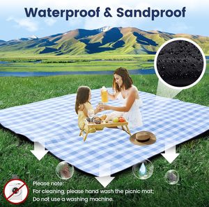 Wholesale Customized Style Polyester Oxford Waterproof Foldable Tent Grass Beach Three Layer Thick <b>Picnic</b> Mat <b>Blanket</b> - Product Image 5
