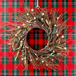 Chất lượng cao thân thiện với môi giáng sinh Vòng hoa cho bán buôn. Trang trí cửa. Chi nhánh Vòng hoa. Trang trí thủ công độc đáo. - Product Image 2