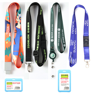 Economic Custom Retractable Lanyards Neck Strap Printed Logo Polyester Sublimation ID Card Badge Holder Lanyard