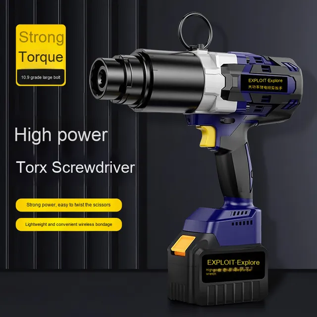 EXPLOIT Industrial Grade Brushless 21V Lithium Battery Electric Impact Wrench High Strength Torsion Shear Type 1/2" Drive