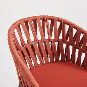 उद्यान रेस्तरां की कुर्सियां धातु स्टैकिंग कुर्सी कॉफी आराम सीटों के साथ बैठने की डिजाइन बाहरी भोजन कुर्सी - Product Image 3