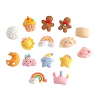 Simulation de Bonbons Jouet DIY Résine Bijoux Accessoires Pain Vapeur Couronne Gingerbread Man Phone Case Acrylique Plastic Lucite Beads