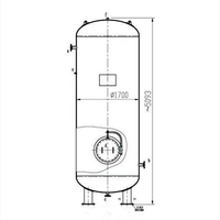 Réservoir d'air vertical industriel Nanxiang en gros, 300L 2500L, réservoir de stockage pour compresseur à vis, pièces de compresseur d'air, haute qualité