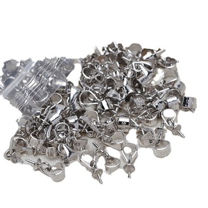 10 pièces de fermoirs en argent S925 en forme de graine, pendentifs disques de 3 mm, ovales, pour perles de 5 à 13 mm, accessoires de bijoux DIY, porte-perles vide 3862 - Product Image 5
