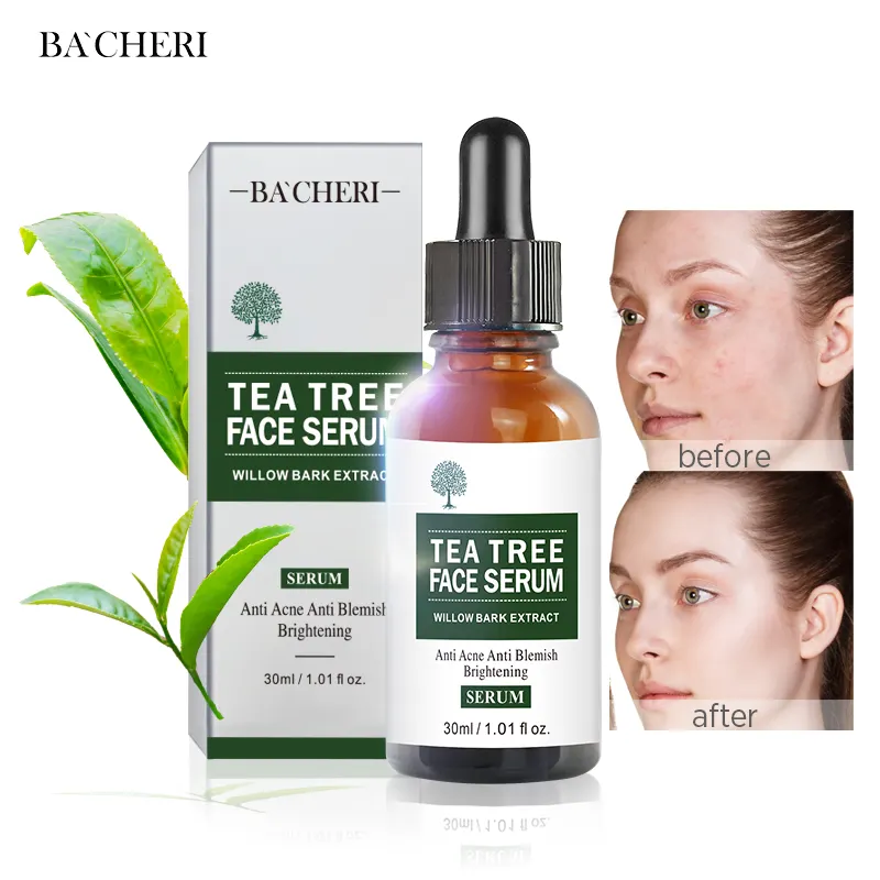 Best Private Label Skin Care Natural Organic Tea Tree Anti Acne Anti Blemish Brightening Face Serum