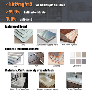 Mueble de Baño Moderno de Aluminio para Montar en la Pared con Lavabo de Cerámica y Espejo Inteligente para Apartamento, Hotel o Casa de Campo - Product Image 6