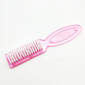 Private Label With Logo Pink Plastic Handle Nail Scrub Manicure Brushes