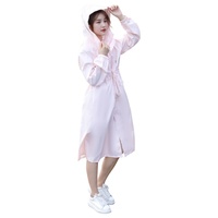 Veste imperméable de style jupe pour femme avec chapeau veste de cyclisme en plein air imperméable