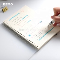 Vente en gros A5 Agenda plastique transparent PP couverture souple imprimé style couleur unie fil de reliure à spirale cahier pour l'école
