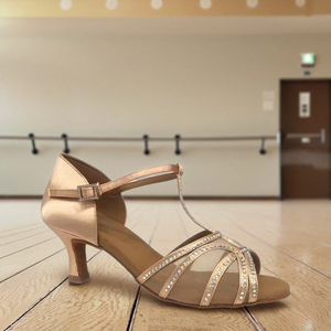 Chaussures de <span class=keywords><strong>danse</strong></span> de salon en satin de soie pour femmes Salsa Samba <span class=keywords><strong>Kizomba</strong></span> - Product Image 2