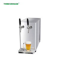 Distributeur de bière pression intégré personnalisé à 1 ou 2 robinets, facile à installer, avec refroidisseur intégré, pour bars et pubs commerciaux