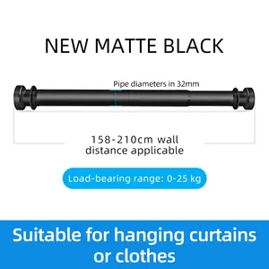 Adjustable Curtain Rod Bedroom Laundry Balcony Telescopic Shower Curtain Spring Expansion Rome Rod Hanging Clothe Rod