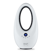 Ventilador sin Aspas RAF de 70W, 3 Velocidades, Temporizador de 12H, Bajo Nivel de Ruido, 45 °   Control remoto con pantalla digital y suministro de aire de ángulo amplio giratorio