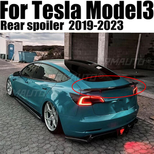 For 2019-2023 Tesla Model3 100%Real Carbon Fiberhighquality <b>Rear</b> <b>Spoiler</b> Trunk Lid Cmst Style - Product Image 1